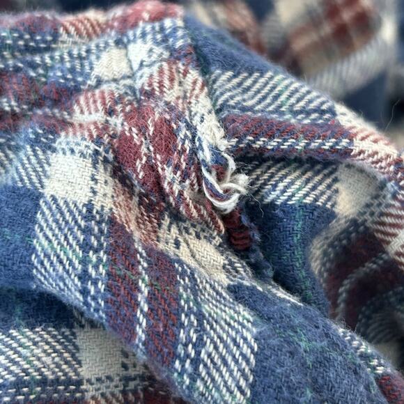 Foo Fighters Upcycled Plaid Shirt Frayed Calabasas Malibu Large NWT - Picture 7 of 11